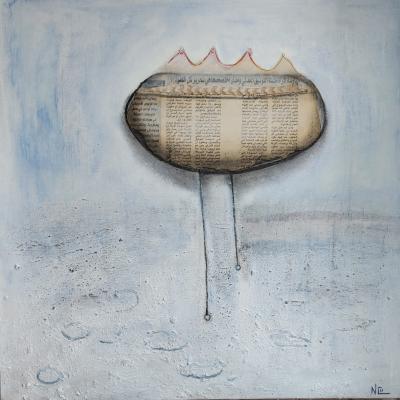 Darna | technique mixte sur toile | 50x50x3.5cm | 2019