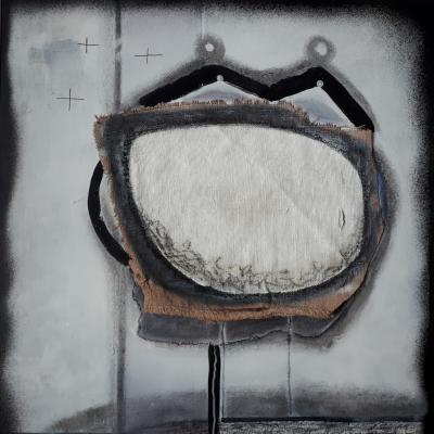 Cocon V | technique mixte sur toile | 60x60x1.5cm | 2019